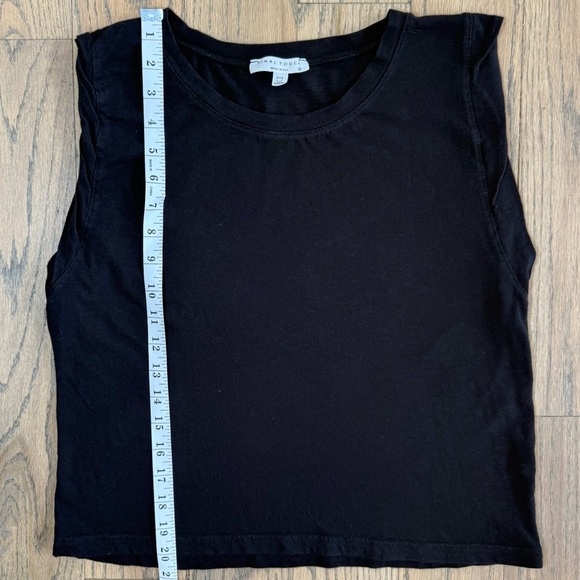 Final Touch Women’s Washed Black Slub Muscle Tank Top Size Small - Picture 5 of 9